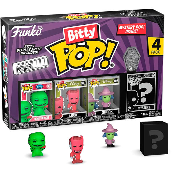 Figurine Funko POP! Blister 4 figuras Bitty POP Disney Pesadilla Antes de Navidad Oogie Boogie, vue 3