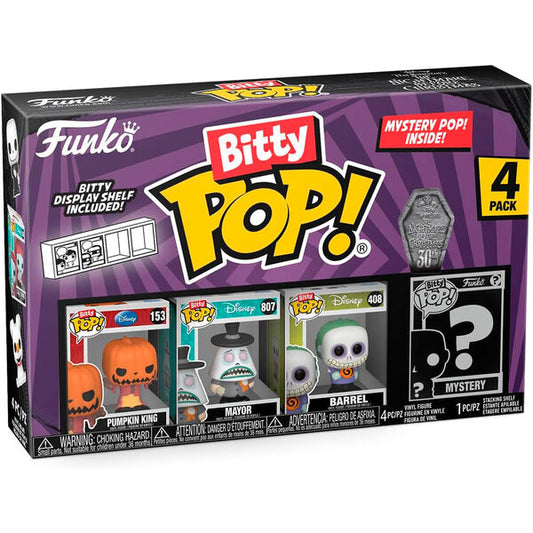 Figurine Funko POP! Blister 4 figuras Bitty POP Disney Pesadilla Antes de Navidad Pumpkin King