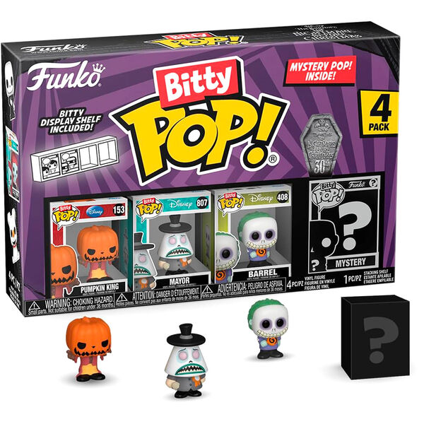 Figurine Funko POP! Blister 4 figuras Bitty POP Disney Pesadilla Antes de Navidad Pumpkin King, vue 3