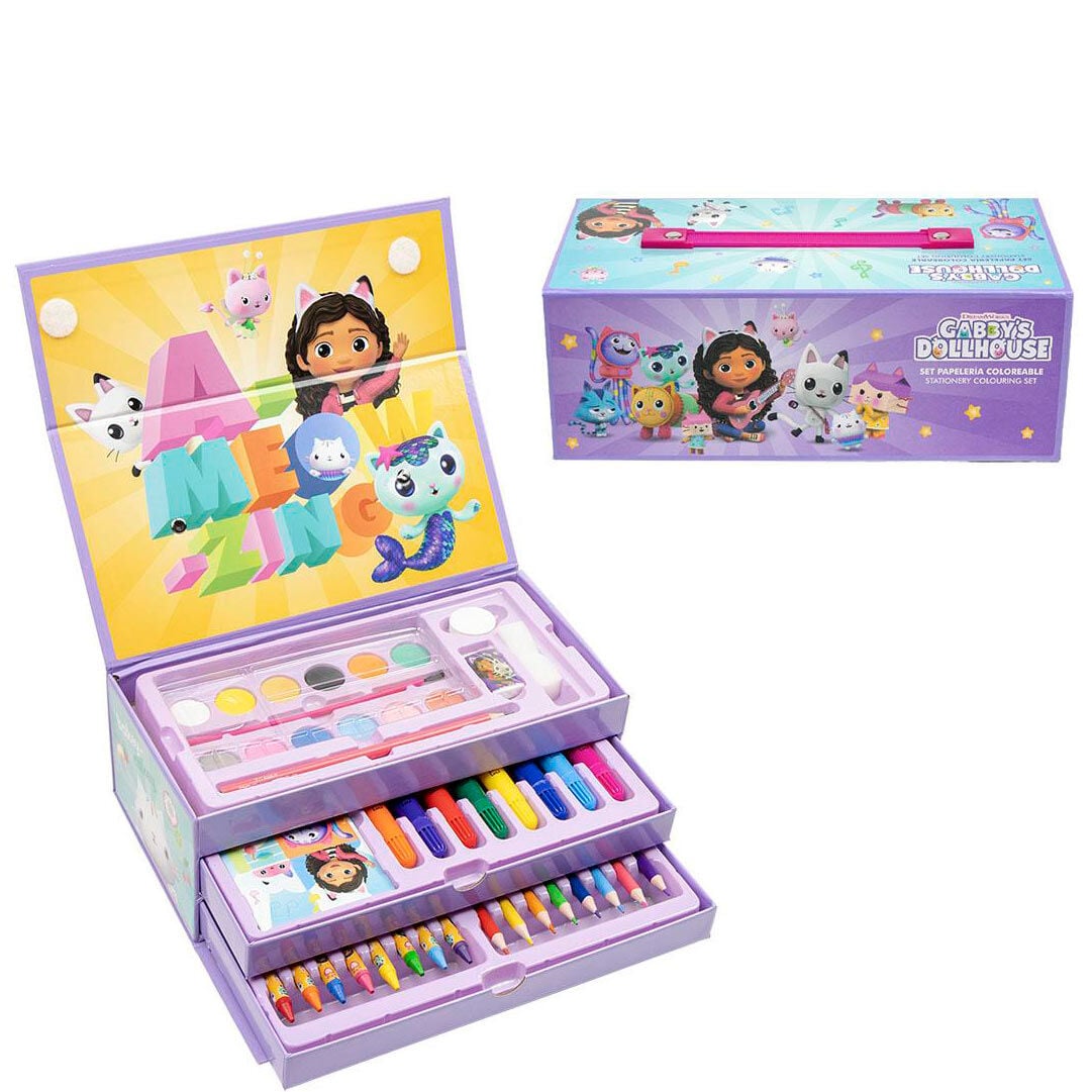 Set de papeterie Gabbys Dolls House Colouring case