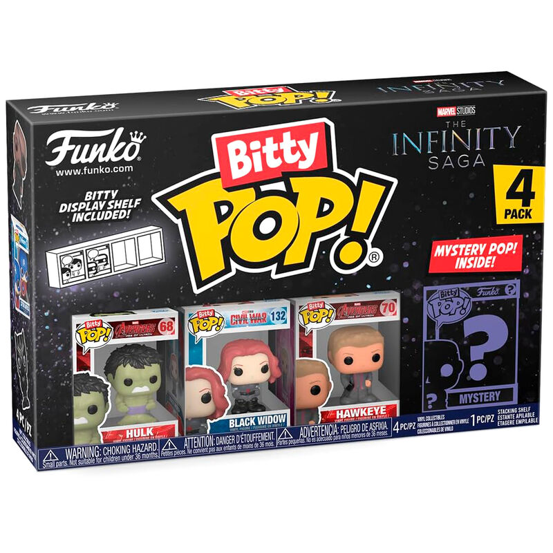 Figurine Funko POP! Blister 4 figuras Bitty POP Marvel The Infinity Saga Hulk
