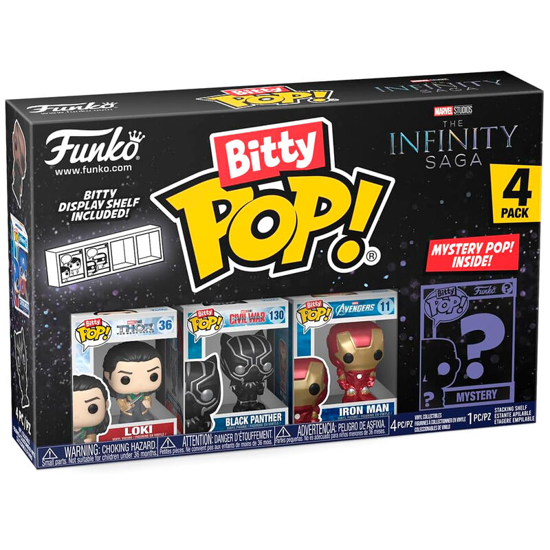 Figurine Funko POP! Blister 4 figuras Bitty POP Marvel The Infinity Saga Loki