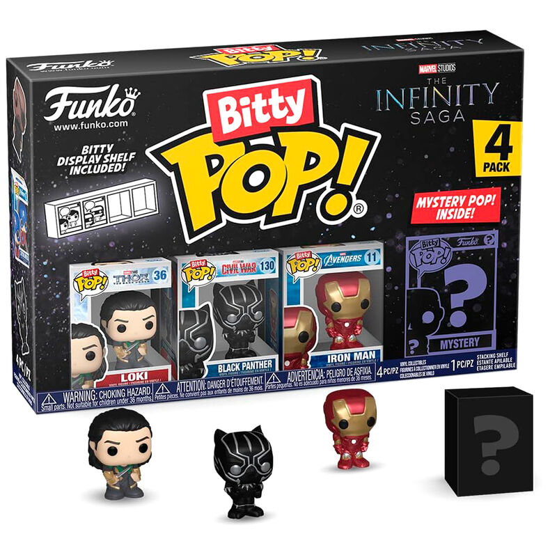 Figurine Funko POP! Blister 4 figuras Bitty POP Marvel The Infinity Saga Loki, vue 2
