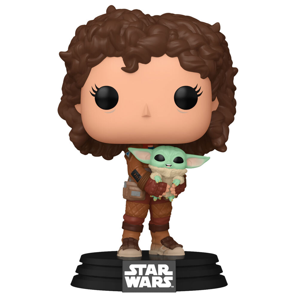 Figurine Funko POP! Star Wars Mandalorian 9 Peli Motto with Grogu