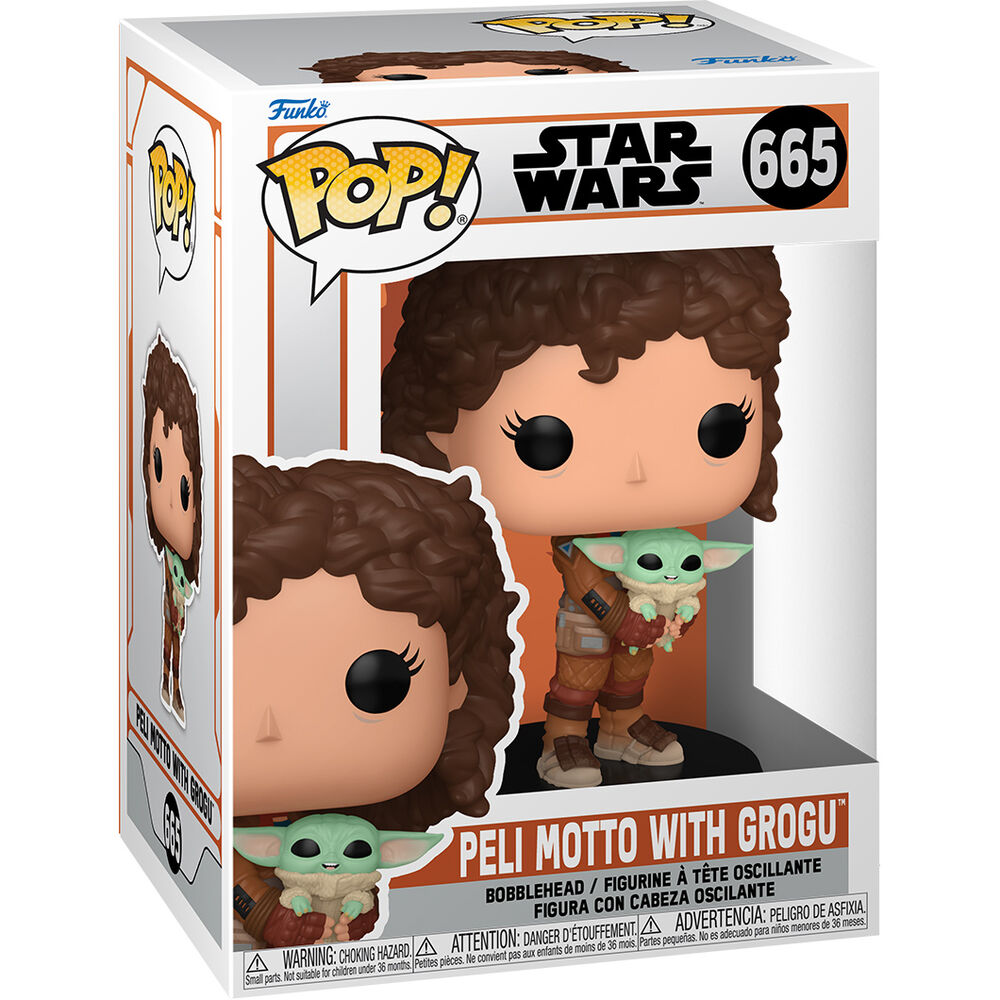 Figurine Funko POP! Star Wars Mandalorian 9 Peli Motto with Grogu, vue 2