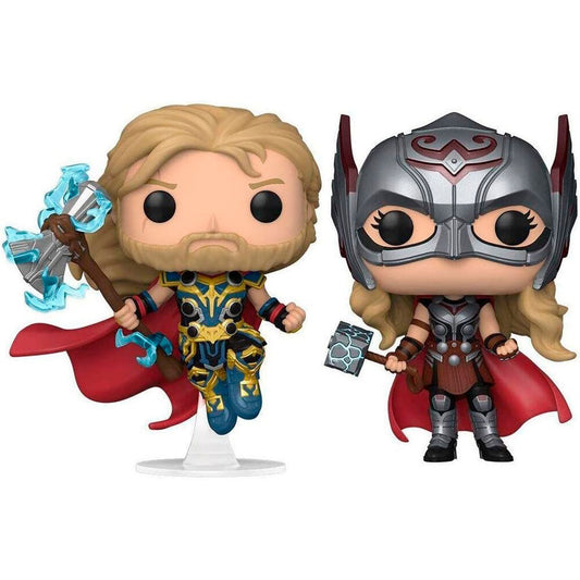 Figurine Funko POP! Blister 2 figuras POP Marvel Thor Love and Thunder Thor & Mighty Thor Exclusive