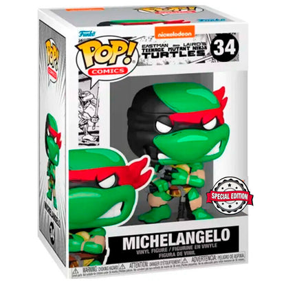 Figurine Funko POP! Tortugas Ninja Michelangelo Exclusive 5 + 1 Chase, vue 2