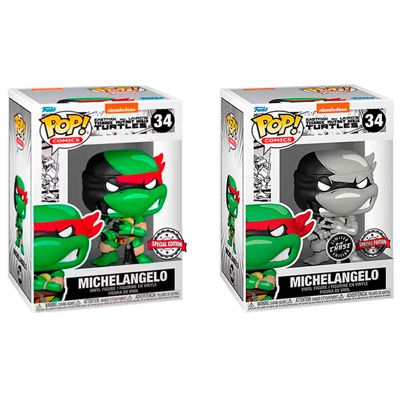 Figurine Funko POP! Tortugas Ninja Michelangelo Exclusive 5 + 1 Chase