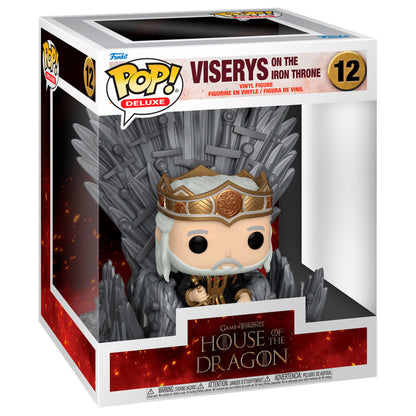 Figurine Funko POP! Deluxe La Casa del Dragon Viserys on the Iron Throne, vue 2