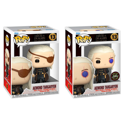 Figurine Funko POP! House of the Dragon Aemond Targaryen 5 + 1 Chase, vue 3
