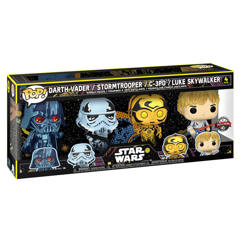 Figurine Funko POP! Blister 4 figuras POP Star Wars Exclusive