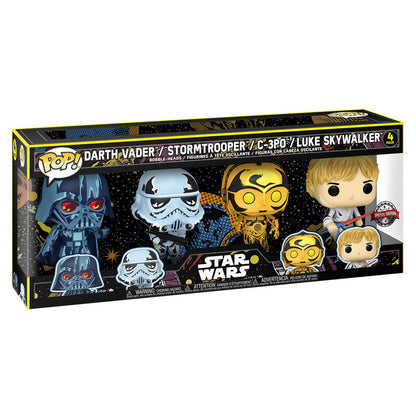 Figurine Funko POP! Blister 4 figuras POP Star Wars Exclusive