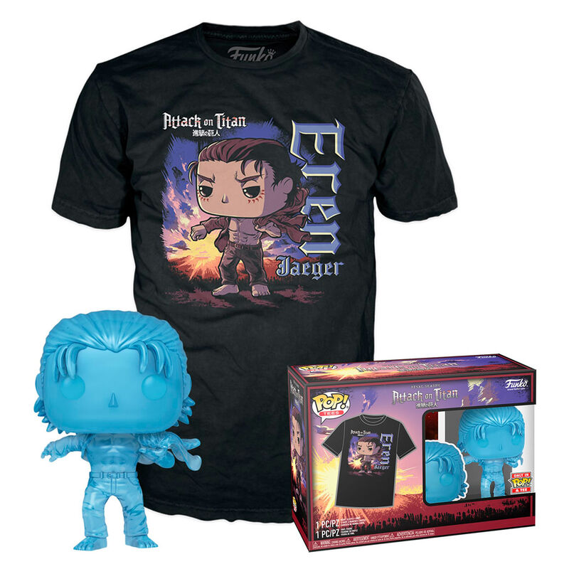 Figurine Funko POP! Set figura POP & Tee Attack on Titan Eren Exclusive, vue 3