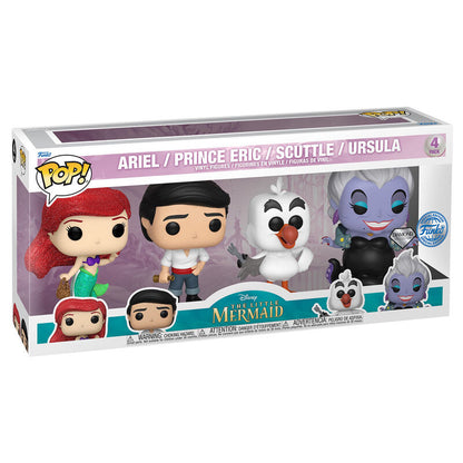 Figurine Funko POP! Blister 4 figuras POP Disney La Sirenita Exclusive