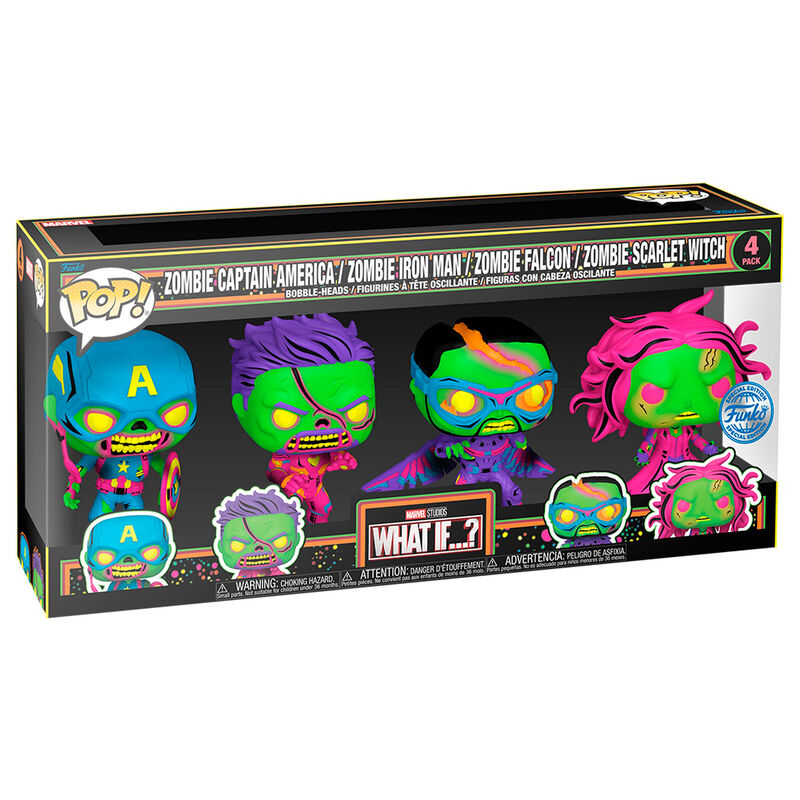Figurine Funko POP! Blister 4 figuras POP Marvel What If...? Exclusive