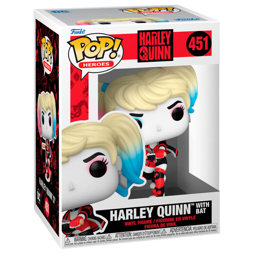 Figurine Funko POP! DC Comics Harley Quinn with Bat, vue 2