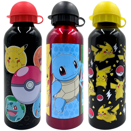 Gourde en aluminium Pokemon assorti 500 ml