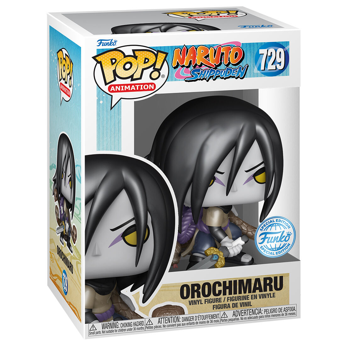 Figurine Funko POP! Set figura POP & Tee Naruto Shippuden Orochimaru, vue 3