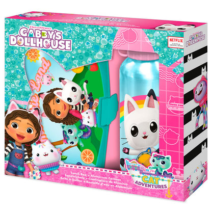 Sac à goûter en aluminium Gabbys Dollhouse + aluminium bottle set