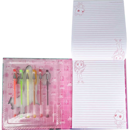 Set de papeterie Gabbys Dollhouse notebook + 6 gel pens, vue 2