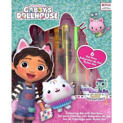 Set de papeterie Gabbys Dollhouse notebook + 6 gel pens