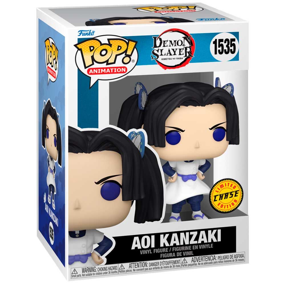 Figurine Funko POP! Demon Slayer Kimetsu no Yaiba Aoi Kanzaki 5 + 1 Chase, vue 3