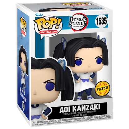 Figurine Funko POP! Demon Slayer Kimetsu no Yaiba Aoi Kanzaki 5 + 1 Chase, vue 3