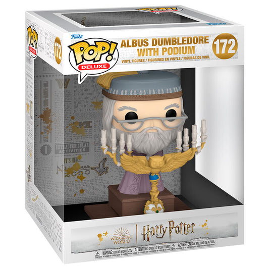 Figurine Funko POP! Deluxe Harry Potter y el Prisionero de Azkaban Dumbledore with Podium