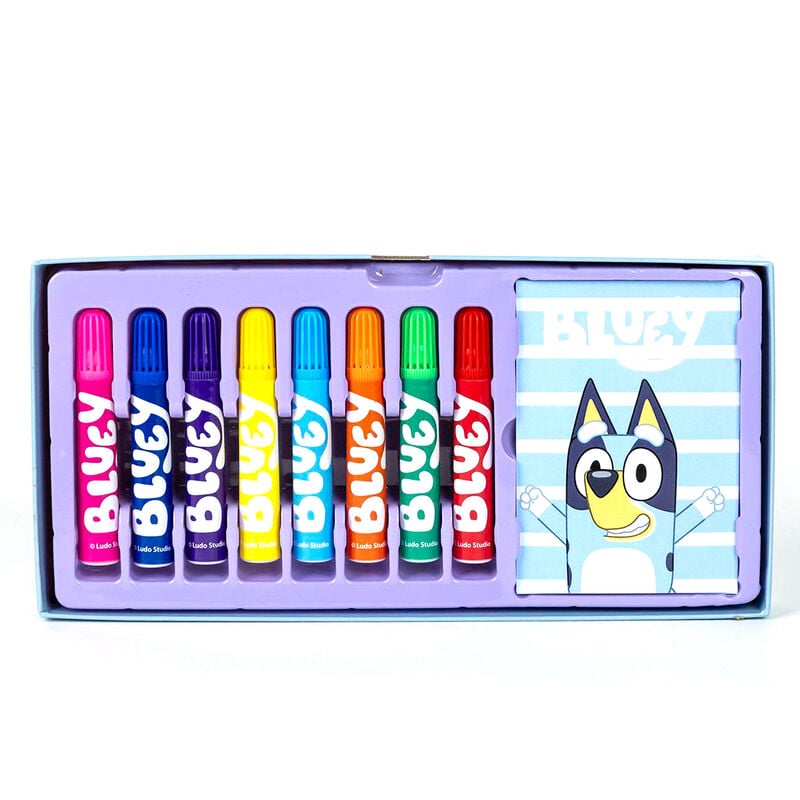 Coloriage Bluey stationery case, vue 3