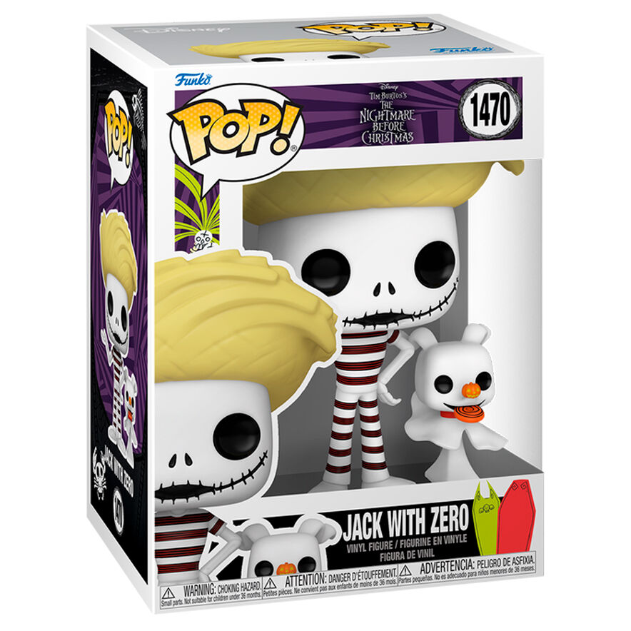 Figurine Funko POP! Disney Pesadilla Antes de Navidad Jack with Zero, vue 2