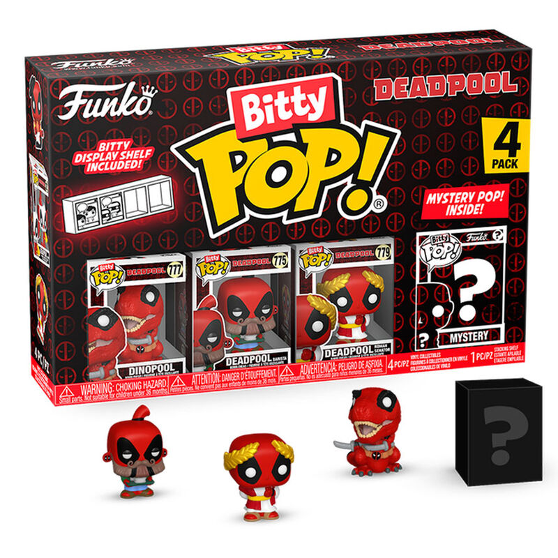 Figurine Funko POP! Blister 4 figuras Bitty POP Marvel Deadpool Dinopool