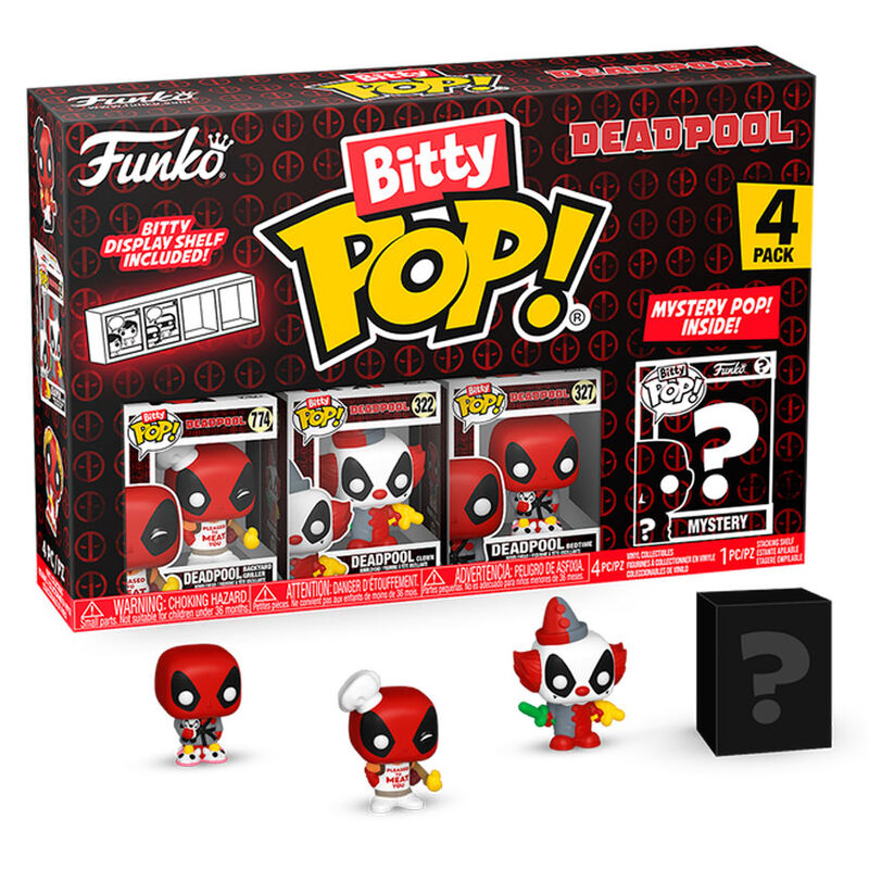 Figurine Funko POP! Blister 4 figuras Bitty POP Marvel Deadpool Master