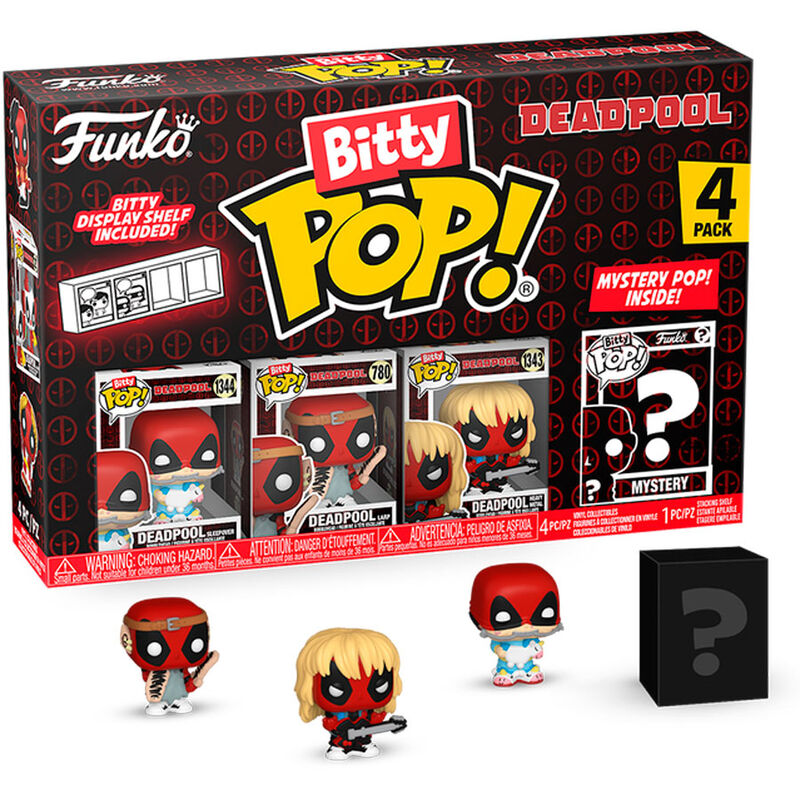 Figurine Funko POP! Blister 4 figuras Bitty POP Marvel Deadpool Sleepover