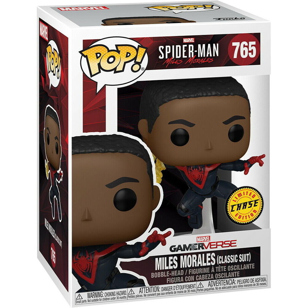 Figurine Funko POP! Spiderman Miles Morales Miles Morales Classic Suit 5 + 1 Chase, vue 5