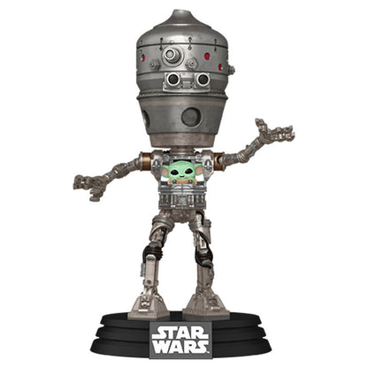 Figurine Funko POP! Deluxe Star Wars The Mandalorian IG 12 with Grogu, vue 2