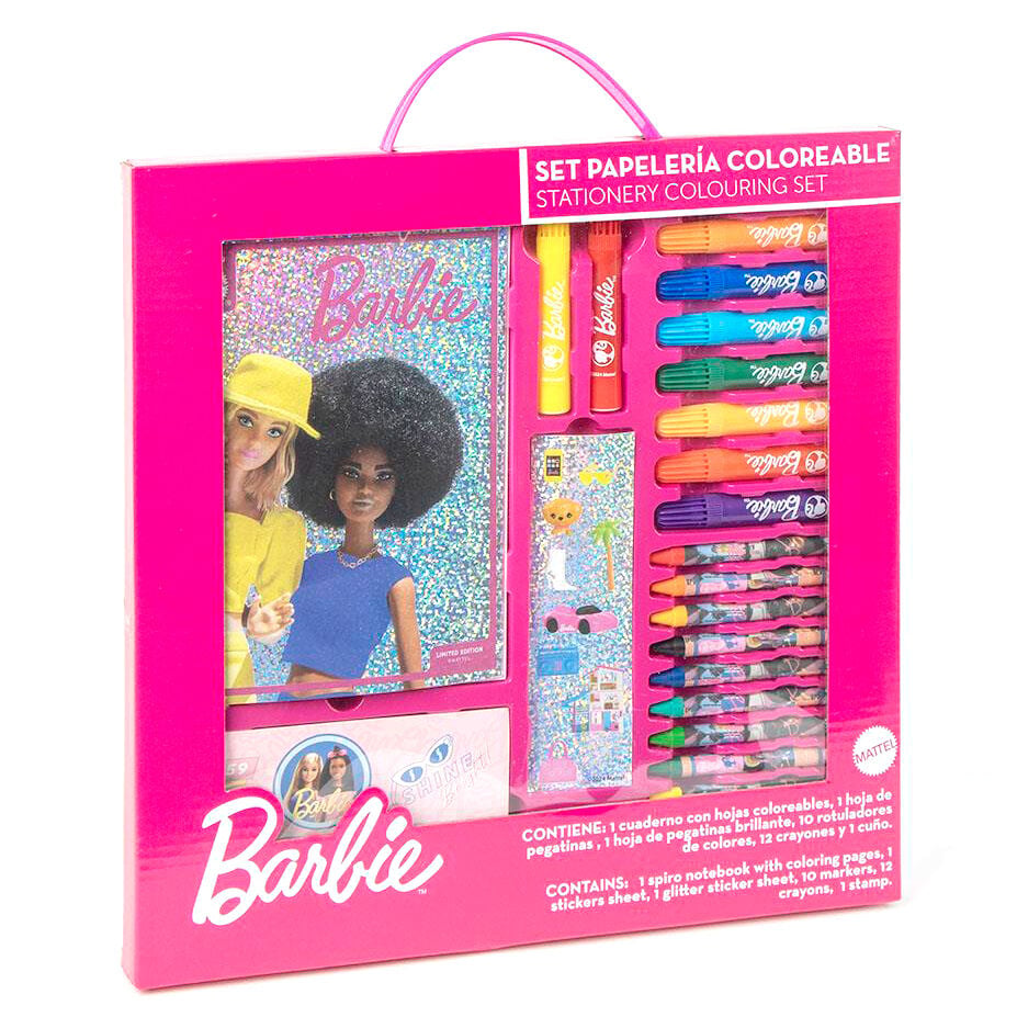 Coloriage Barbie stationery set