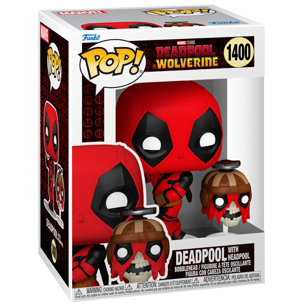 Figurine Funko POP! Marvel Deadpool & Wolverine Deadpool with Headpool, vue 2