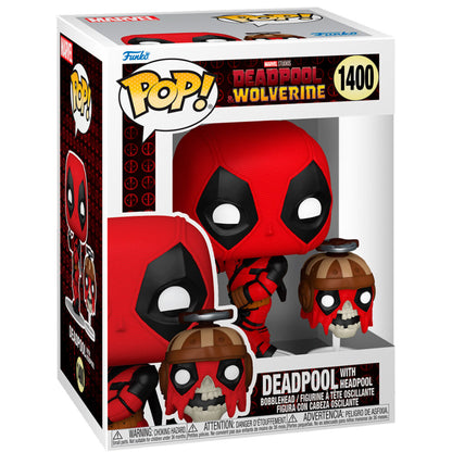 Figurine Funko POP! Marvel Deadpool & Wolverine Deadpool with Headpool, vue 2