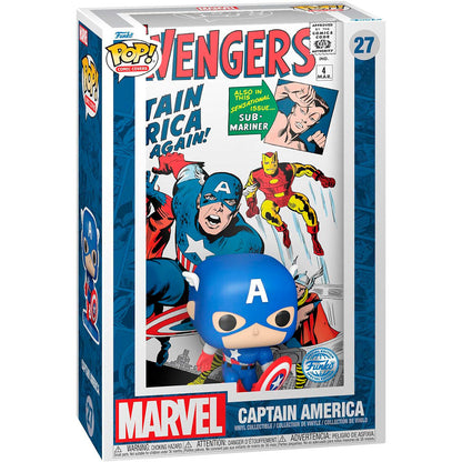 Figurine Funko POP! Comic Cover Marvel Avengers Capitan America, vue 2