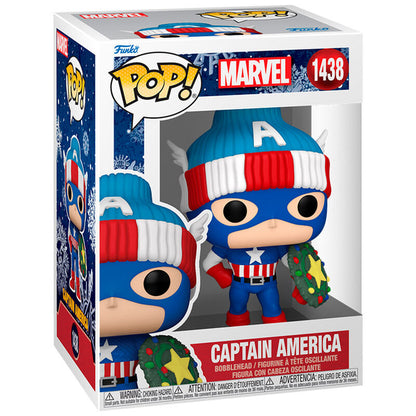 Figurine Funko POP! Marvel Capitan America Holiday