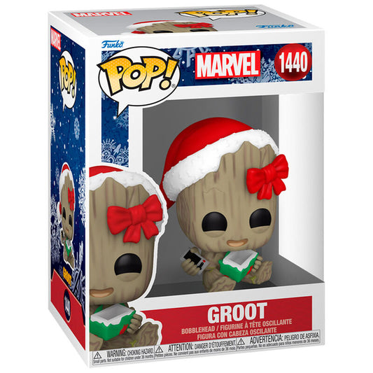 Figurine Funko POP! Marvel Groot with Present