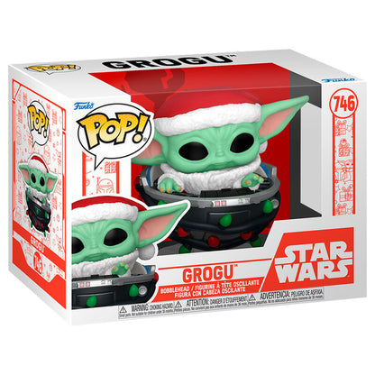 Figurine Funko POP! Star Wars Grogu with Santa Hat in Pram