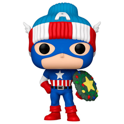 Figurine Funko POP! Marvel Capitan America Holiday, vue 2