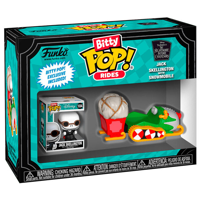 Figurine Funko POP! Bitty POP Ride Disney Pesadilla Antes de Navidad Jack Skellington with Snowmobile
