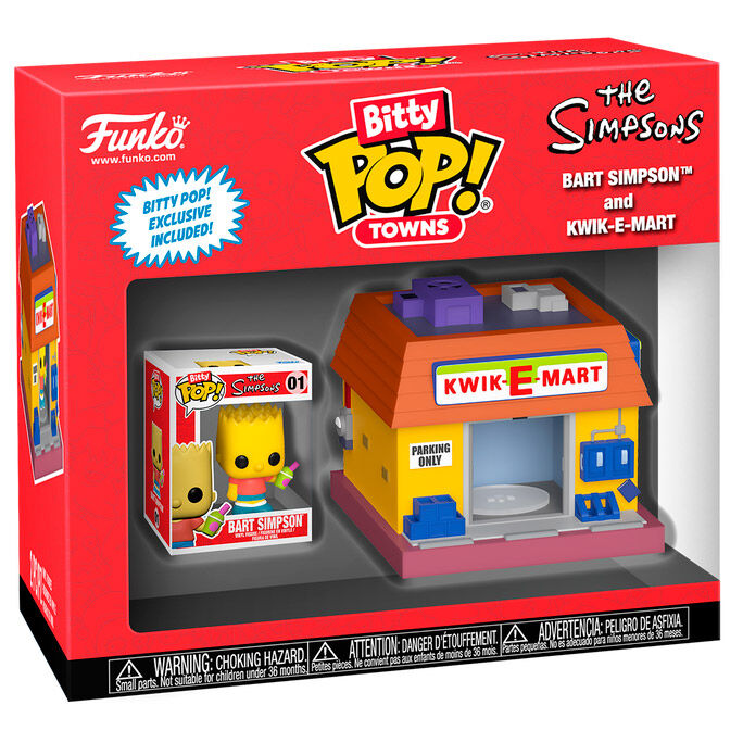 Figurine Funko POP! Bitty POP Town Simpsons Bart Simpsons and Kwik E Mart