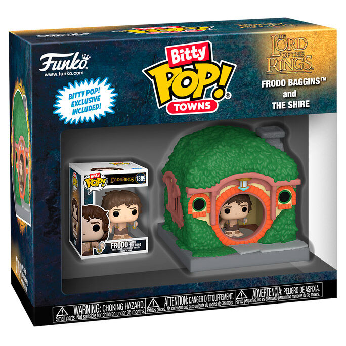 Figurine Funko POP! Bitty POP Town El Señor de los Anillos Frodo Baggins and the Shire