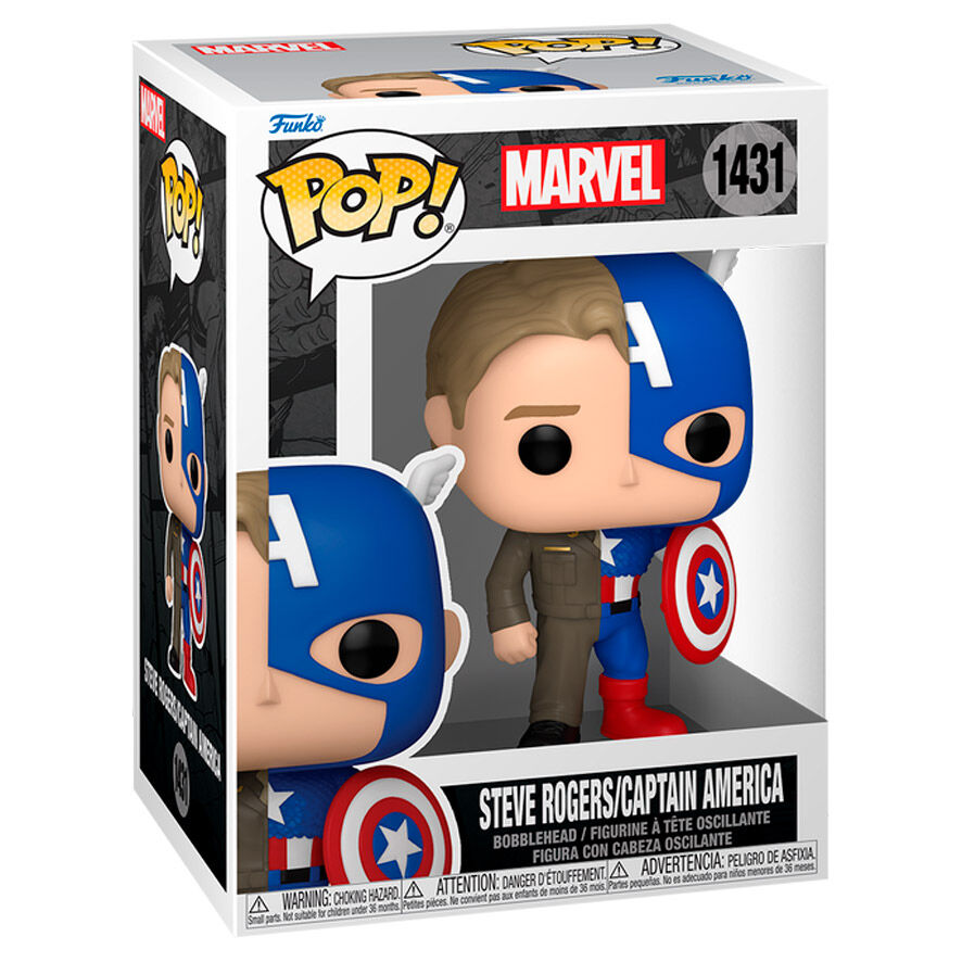 Figurine Funko POP! Marvel Steve Rogers Capitan America, vue 2