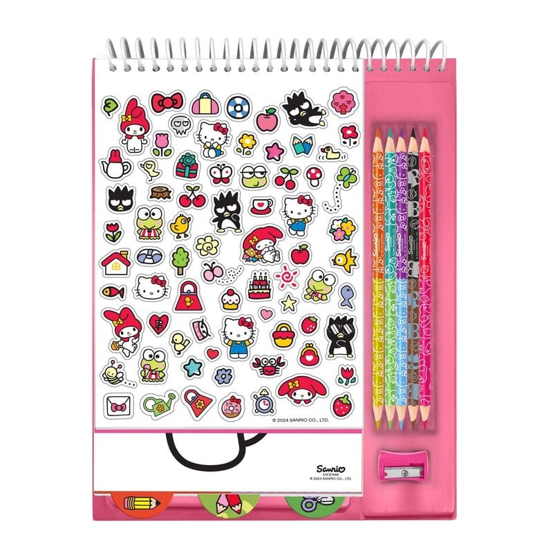 Coloriage Hello Kitty pencil, vue 3