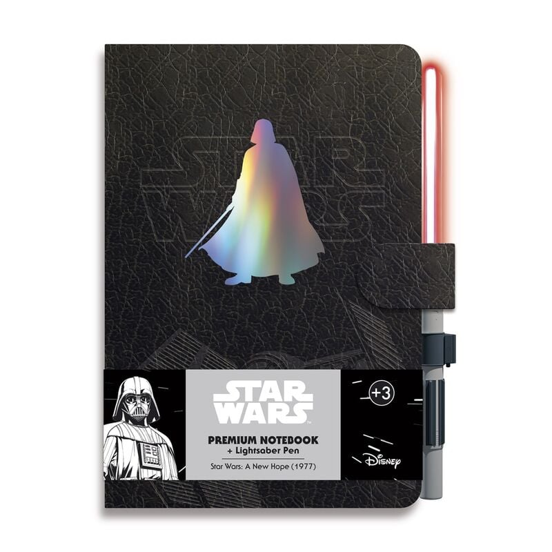 Cahier premium Star Wars Darth Vader + light saber pen
