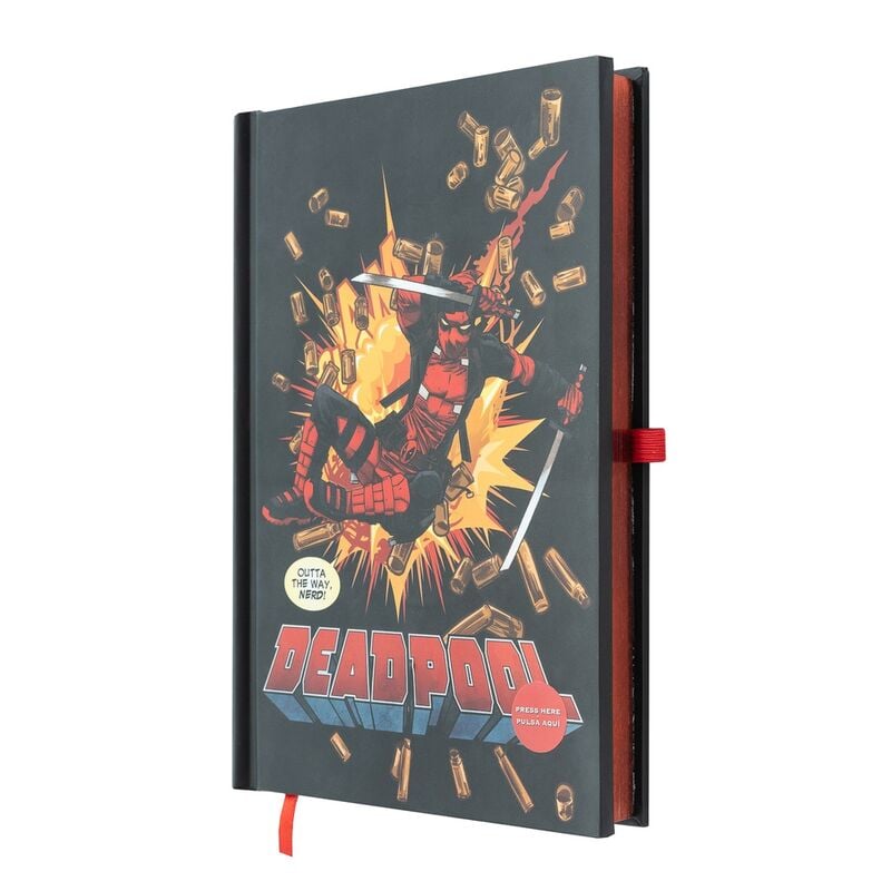 Cahier Marvel Deadpool A5 premium led, vue 2